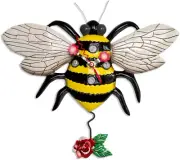 "Buzz" Whimsical Bee Pendulum Wall Clock