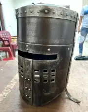 Black Knight Monty Steel Iron Helmet Halloween Costume Museum Quality Metal