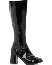 Black Patent Go Go Womens Boots