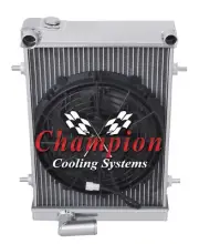 3 Row Performance Champion Radiator W/ 10" Fan for 1979 1980 Triumph Spitfire (for: Triumph)