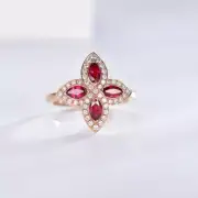 925 Silver Ring Ruby Stone Ring For Women And Girls Precious Stone Ring Promise