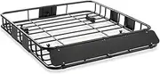 43 X 39 X 6 Inch Universal 150LB Heavy Duty Roof Rack Cargo with Extension Car Top Luggage Holder Carrier Basket