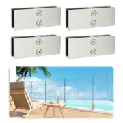 Marine Grade Railing Clamp, Stainless Steel 316 Glass Bracket for Coastal Out...