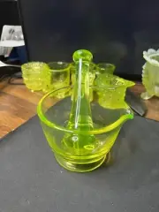 RARE Vaseline Glass Mortar & Pestle 8oz - GLOWS