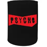 Alcohol Stubby Holder - Psy-Cho - Funny Novelty Birthday Gift Joke Beer Can Bottle Coolie