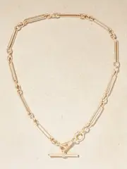[Lucy Delius] Lucy Delius - Trombone Albert Clip T-bar 14-karat Gold, Sapphire And Diamond Necklace - One size One size Gold