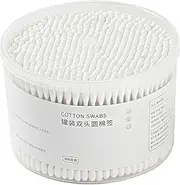 Cotton Buds, Pack of 500, Long Wooden Handle, Cotton Support, 7.5 cm, Ear Sticks, Natural Cotton Buds with Double Round Tip, 100% Cotton, for Camera, Keyboard, Make-Up, Polishing, Cleaning