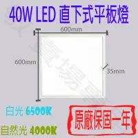 在飛比找蝦皮購物優惠-【敬】40W 平板燈 LED 直下式 60x60 600*6