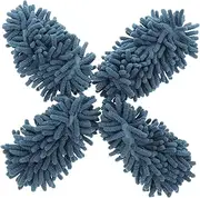 HIAKDOFT 4pcs Chenille Duster Cars Defogging Sponge for Car California Duster Chalkboard Eraser Whiteboard Cleaner Teacher Classroom Must Haves Dry Board Eraser Car Wash Mitt Navy