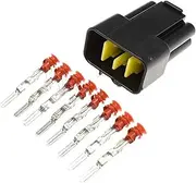 Xiaojiang Store 1-20 Kit Black 2.3mm Male Female FW-C-8M-B FW-C-8F-B Furukawa 8 Pin wat/erp/;ro/ofW Automotic Connector Adapter with Pins(Male Set,5Sets)