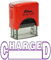 Charged Self Inking Rubber Stamp Custom Shiny Office Stationary Stamp