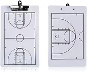 Basketball Coach Board, Clip Boards, Double-Sided Dry Erase Coaches Clipboard with Marker Pen, Coaches Marker Board (Basketball)