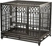 Dog Crate Furniture, Chewy Resistant, Large Indoor Dog Cages, Rural Heavy-Duty Dog Crate Furniture, with Removable Trays