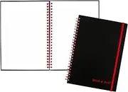 Black n' Red Notebook, Durable Poly Cover, Premium Optik Paper, Scribzee App Compatible, Environmentally Friendly, Spiral Binding, 8-1/4" x 5-3/8", 70 Double-Sided Ruled Sheets, 1 Count (C67009)