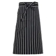 Women Kitchen Antifouling Chef Apron for Hotel Restaurant Cooking Striped half body