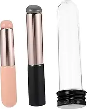 FOMIYES 2Pcs Professional Nail Powder Brushes Silicone Brush Applicator for Gradient Nail Art Soft Head Design Easy Application for Beginners Professionals Colors