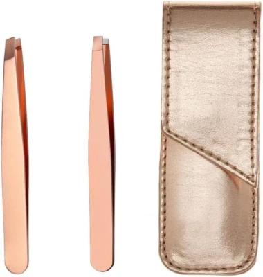 Tweezers Set, Stainless Steel Eyebrow Tweezers with Bags, Lash Eyelash Extension