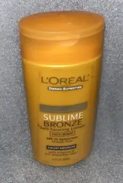 loreal sublime bronze self tanning lotion Light-medium ~ streak free 5oz. New