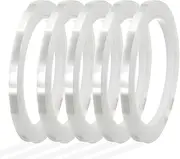 uxcell Whiteboard Tape 6mm x 66m Pinstripe Graphic Chart Line Grid Marking Tapes for Classroom Office Dry Erase Board Art, Clear, Pack of 5