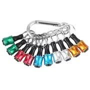 10PCS 1/4Inch Hex Shank Screwdriver Bits Holder Extension Bar Keychain3499