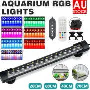 Remote Control LED Aquarium Light RGB Air Bubble Fish Tank Strip Lights AU