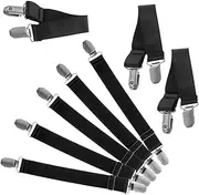 Generic Motorcycle Accessory 8 Pack Adjustable Boot Clips Pant Leg Straps for Motorcycle Riding Sturdy Comfortable Black