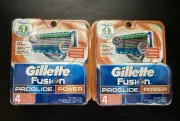 Gillette Fusion Proglide Power Refill Cartridges 8 Ct. (2x4~8 Total) FREE SHIP