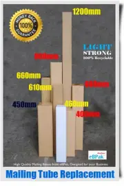 50x Mailing Tube Box 1200mm Long Box 1.2M 80 x 80 x 1200mm Shipping Carton