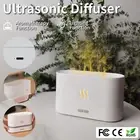 USB Aromatherapy Essential Oil Diffuser Air Humidifier Mist Purifier Flame Light