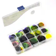 100pcs/lot 1mm Clear Big Water Drop Picks f Guitar Bass Mixed Colors w/ PVC Box
