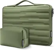 15.6 inch Laptop Sleeve Shoulder Bag Shockproof Case Waterproof Protective EVA Handbag for 15.4" MacBook Pro 2019/15.6" Lenovo Yoga 720 IdeaPad 310 320 ThinkPad T570, Green