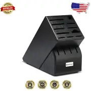 Traditional 15-Slot Black Knife Storage Block - Crafted with Heritage Wood