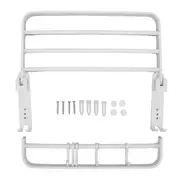 Towel Rack Space Aluminium Wall Mounted Towel Rack Hanger for Bathroom Kitchen White