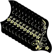 HAMPPLIES 10Pcs Guitar Scratch Protector Plate with Floral Pattern for Folk Guitar Durable Pickguard Replacement Easy Installation Reliable Scratch Resistance