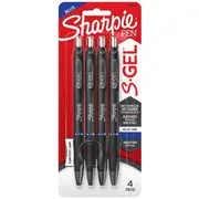 Sharpie S-Gel Retractable Gel Pens 0.7mm Blue 4 Pack