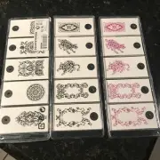 Lot 3 IKEA Historisk Gift Tags Labels w/String Goth Black Motif Design Haloween