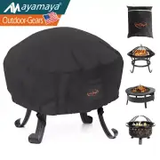 32in Heavy Duty Round Fire Pit Cover Outdoor Waterproof Gas Grill UV Protector
