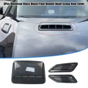 3pcs Universal Carbon Look Front Bonnet Hood Scoop Vent Cover For Honda Civic