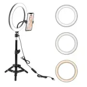 10" LED Selfie Ring Light with Tripod Stand & Cell Phone Holder for Tiktok/Li...