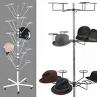 WHITE 10 Layers Revolving Rotating Hat Rack Clothes Rack Garment Hanger