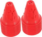 BIUDECO 20Pcs Soccer Training Cones Durable Markers for Roller Skating Football Basketball and Sports Drills Brightly Colored Agility Cones for Youth Athletes