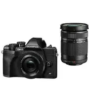 Olympus OM-D E-M10 Mark IV + 14-42mm & 40-150mm Twin Kit - Black