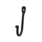Antique Wall Mount Plain Hook Cast Iron Black Finish Home Decor