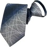 [Lovacely] Zipper Ties for Men, 2.76 Inch Classic Woven Silk Zip Necktie Pre-tied Paisley Various Designs Zipper Neck Tie