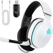 Wireless Gaming Headset 2.4GHz USB for PS5, PS4, PC, Switch, Mac, Bluetooth 5.2