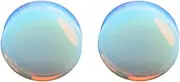 [Decentraland] 2 Pcs Opalite Organic Stone Ear Gauges Earrings Plugs Jewelry 5mm(4g)