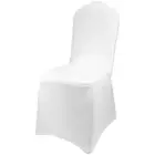Palonu 48 Pcs Stretch Spandex Chair Cover White Polyester Chair Slipcovers Di...