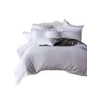 White Premium Waffle Duvet Cover Set