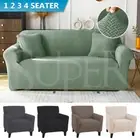 1 2 3 4 Seater Solid Corner Sofa Cover Elastic Fabric Couch Slipcover Protector