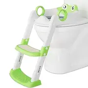 Kids Toilet Seat | Potty Training Toilet Seat with Step Stool Ladder - Safe Potty Adjustable Height, Foldable Toilet Easy to Clean for Toddler Boys Girls
